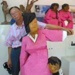 The artist with one of his creations.