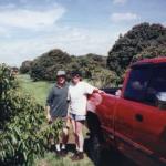 Bill Mee and Krystal Folino in their Ft. Lauderdale, Florida Lychee Grove.