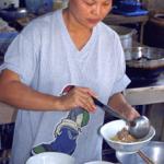 Rising at 3.30 every morning Tim prepares the Kao Soi that has now become an inseparable part of the northern Thai menu.