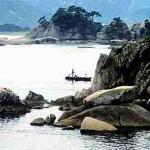 North Korean fishermen, at Haegumgang Seashore.