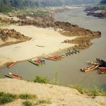 The local boat park - Pakbeng - Mekong River.