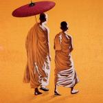 Two Novices, 2001, acrylic on canvas, 91.5 x 117 cm