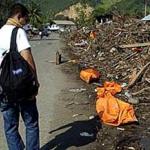 Orphans International's Dani Sirait, on a street of Rimajeneu village, Aceh Besar District, Aceh, Indonesia.