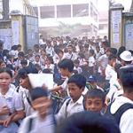 School Students in Phnom Penh, Cambodia.