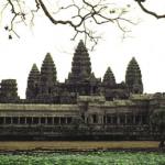 Khmer temple ruins.