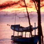 Sunset dyes the sky in a thousand subtle shades, over Truong Beach