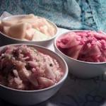 Homemade Kimchi, Store-bought Kimchi and Sweet Daikon Pickles