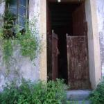 Door of abandoned home in ghost village, Sai Kung, Hong Kong.