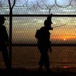 South Korean Marines patrol along the seashore in Baekryong island, about 220 km west and north of mainland South Korea and 12 km southwest of North Korean territory.