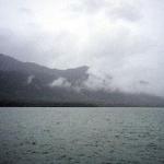 Gulf of Thailand, Near Ko Chang, Thailand. Ko Chang during the rainy season is usually enshrouded with clouds, pelting it endlessly with chill rain.