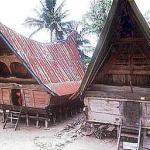 Houses old and new at Tuk-tuk, a resort enclave which has grown up on Samosir island.
