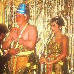 Grand finale: bride and groom at the final and most formal ceremony.