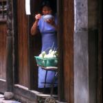 The villagers who live in Wuzhen are as interested in the visitors as the visitors are in the ancient town.