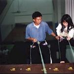 Indoor abseiling at the Eco Sports Club.