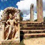 Some of the old carved statues in Anuradhapura.