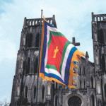 Towards the end of the nineteenth century the Nguyen King officially handed Hanoi over to the French. Under the French rule, the ancient Bao Thien pagoda was razed to make room for St. Joseph's Cathedral in 1886. The architecture is neo-Gothic and has elaborate altars, and the church bells ring at regular hours for those attending mass, starting at 6:00 am. Several masses are held throughout the day. St Joseph's is usually crowded on weekends and special holidays.