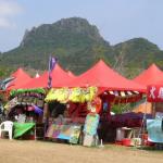 Tents selling all manners of things offered some of the only shade to be found.