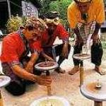 Transferring the top to a little wooden post