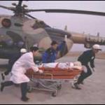 Medical escorts at work.