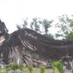 The reclining Buddha in the Lao park, the longest statue in either park.