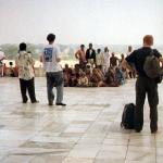 Agra, India. This group's numbers draw the attention of Western tourists.