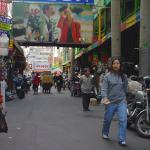 A street that sell items for tailors; includes buttons, zippers, etc.