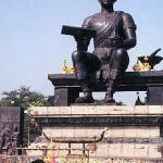Sukhothai flourished under amkamhaeng. He created the first truly Thai alphabet, drawn from Mon and Khmer systems, themselves Indian in origin. The script appeared for the first time in 1292 in a kind of State of the Union address etched upon the four sides of a rectangular solid of stone, a replica of which stands near a statue of Ramkamhaeng on the present site.