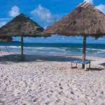 Beach shelters on Ochheuteal Beach